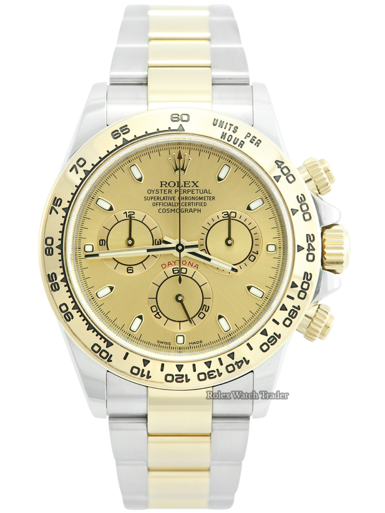 Rolex Daytona 116503 Bi-Metal Champagne Dial For Sale Available Purchase Buy Online with Part Exchange or Direct Sale Manchester North West England UK Great Britain Buy Today Free Next Day Delivery Warranty Luxury Watch Watches