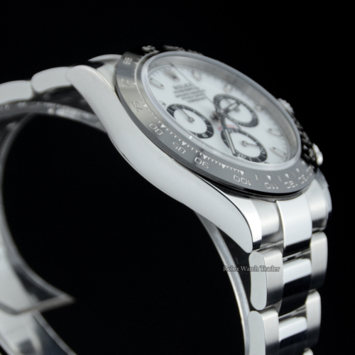 Rolex Daytona 116500LN White Dial Unworn Factory Stickers For Sale Available Purchase Buy Online with Part Exchange or Direct Sale Manchester North West England UK Great Britain Buy Today Free Next Day Delivery Warranty Luxury Watch Watches