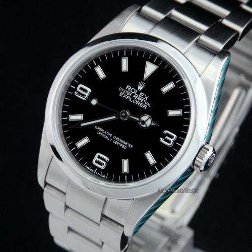 Rolex Explorer 114270 Serviced by Rolex Unworn Since Service Stickers Untampered For Sale Available Purchase Buy Online with Part Exchange or Direct Sale Manchester North West England UK Great Britain Buy Today Free Next Day Delivery Warranty Luxury Watch Watches