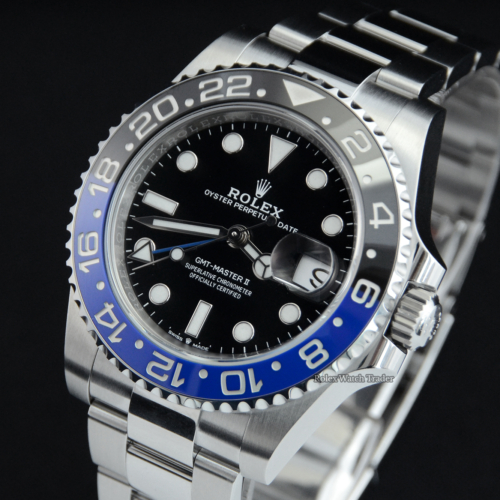 Rolex GMT-Master II 126710BLNR Oyster Batman Unworn June 2022 with Factory Stickers For Sale Available Purchase Buy Online with Part Exchange or Direct Sale Manchester North West England UK Great Britain Buy Today Free Next Day Delivery Warranty Luxury Watch Watches