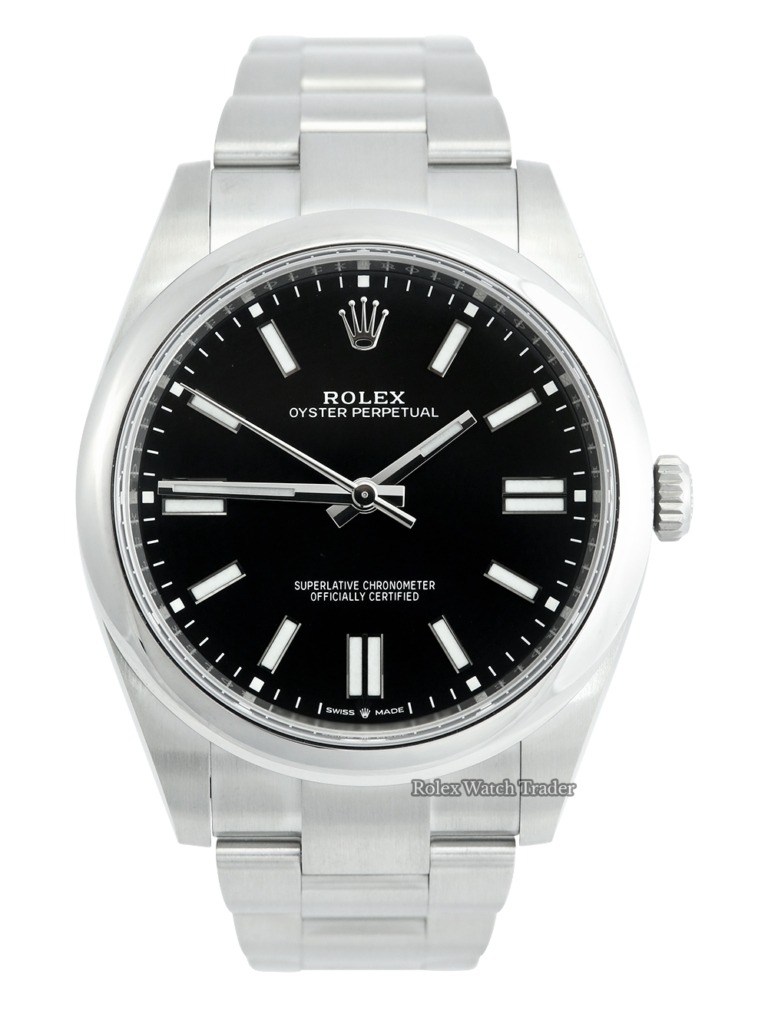 Rolex Oyster Perpetual 41 124300 Black Dial Unworn 2020 For Sale Available Purchase Buy Online with Part Exchange or Direct Sale Manchester North West England UK Great Britain Buy Today Free Next Day Delivery Warranty Luxury Watch Watches