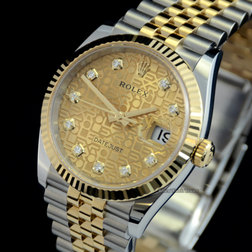 Rolex Datejust 36mm 126233 Jubilee Diamond Dot Champagne Dial Unworn 2022 For Sale Available Purchase Buy Online with Part Exchange or Direct Sale Manchester North West England UK Great Britain Buy Today Free Next Day Delivery Warranty Luxury Watch Watches