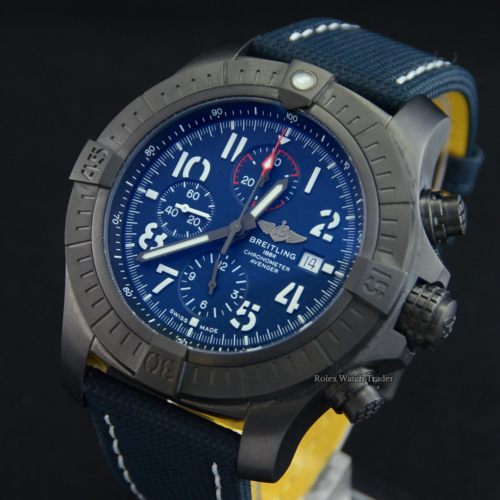 Breitling Super Avenger Chronograph 48 Night Mission Unworn 2022 For Sale Available Purchase Buy Online with Part Exchange or Direct Sale Manchester North West England UK Great Britain Buy Today Free Next Day Delivery Warranty Luxury Watch Watches