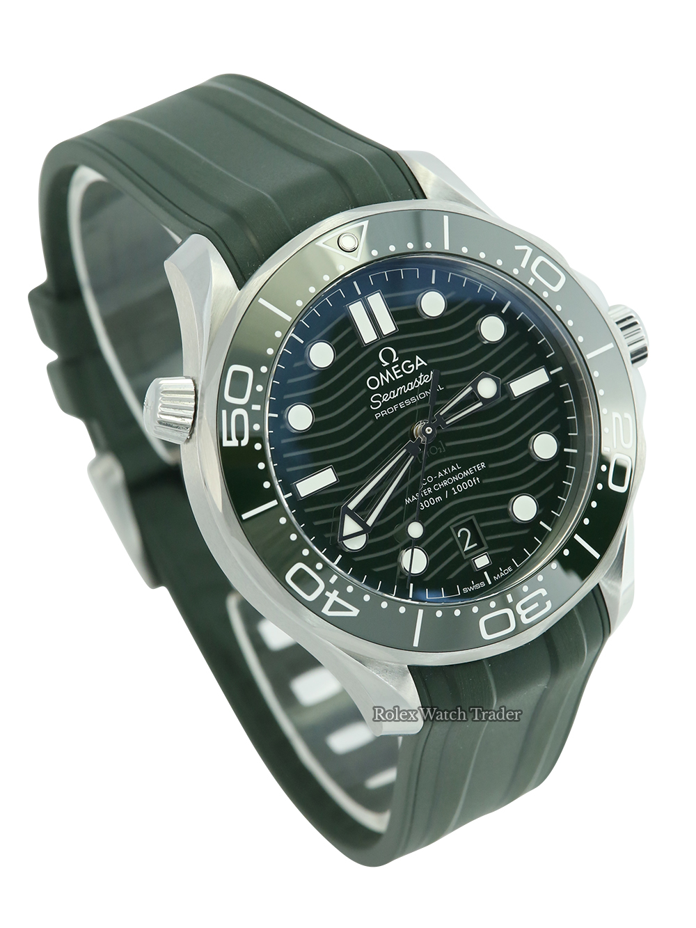 Omega Diver 300M Co‑Axial Master Chronometer 42mm 2022 Unworn Green Dial Omega Diver 300M Co‑Axial Master Chronometer 42mm 2022 Unworn Green Dial For Sale Available Purchase Buy Online with Part Exchange or Direct Sale Manchester North West England UK Great Britain Buy Today Free Next Day Delivery Warranty Luxury Watch Watches
