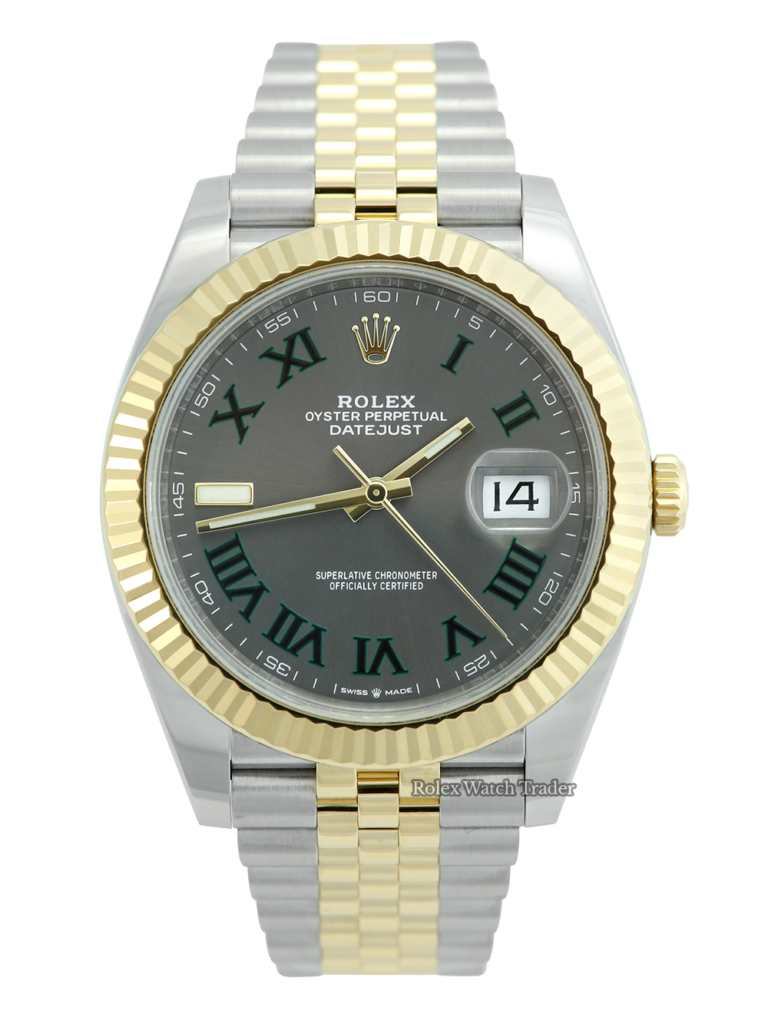 Rolex Datejust 41 126333 Bi-Metal Wimbledon Dial Jubilee Bracelet For Sale Available Purchase Buy Online with Part Exchange or Direct Sale Manchester North West England UK Great Britain Buy Today Free Next Day Delivery Warranty Luxury Watch Watches