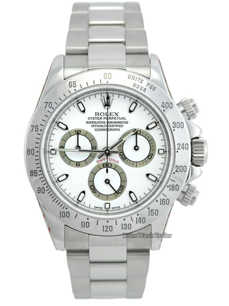 Rolex Daytona 116520 Serviced by Rolex September 2022 with Service Stickers For Sale Available Purchase Buy Online with Part Exchange or Direct Sale Manchester North West England UK Great Britain Buy Today Free Next Day Delivery Warranty Luxury Watch Watches