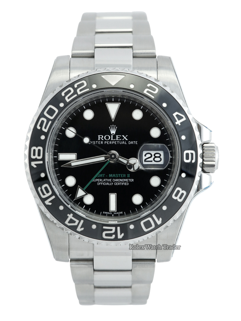Rolex GMT-Master II 116710LN Serviced by Rolex Unworn Since with Stickers For Sale Available Purchase Buy Online with Part Exchange or Direct Sale Manchester North West England UK Great Britain Buy Today Free Next Day Delivery Warranty Luxury Watch Watches