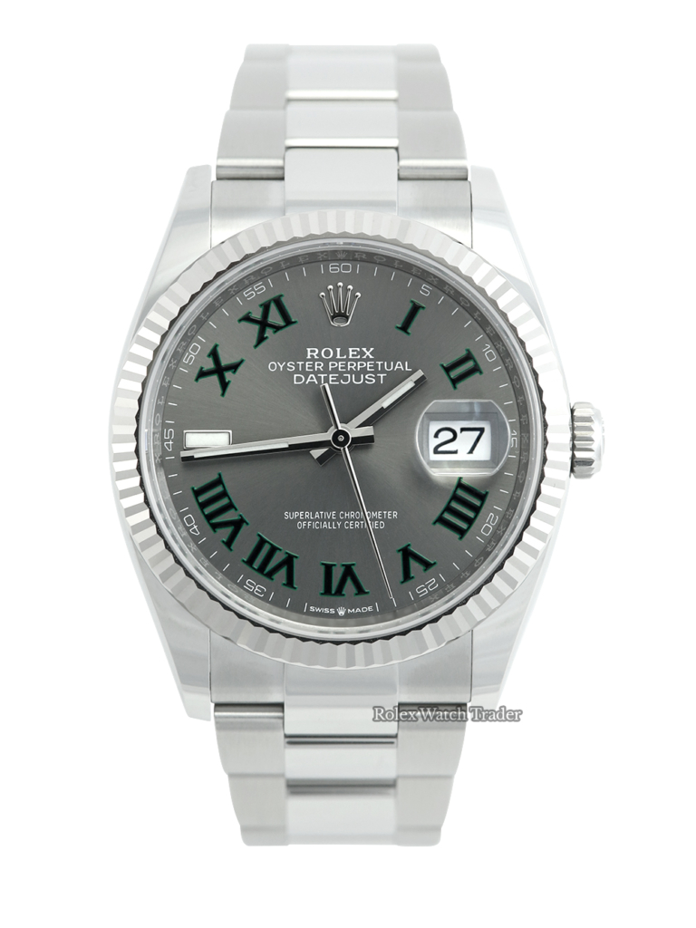 Rolex Datejust 36 Wimbeldon 126234 Full Set 2022 For Sale Available Purchase Buy Online with Part Exchange or Direct Sale Manchester North West England UK Great Britain Buy Today Free Next Day Delivery Warranty Luxury Watch Watches