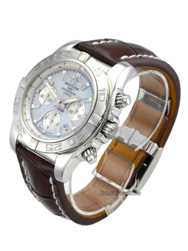 Breitling Chronomat 44 AB011012 Mother of Pearl dial For Sale Available Purchase Buy Online with Part Exchange or Direct Sale Manchester North West England UK Great Britain Buy Today Free Next Day Delivery Warranty Luxury Watch Watches