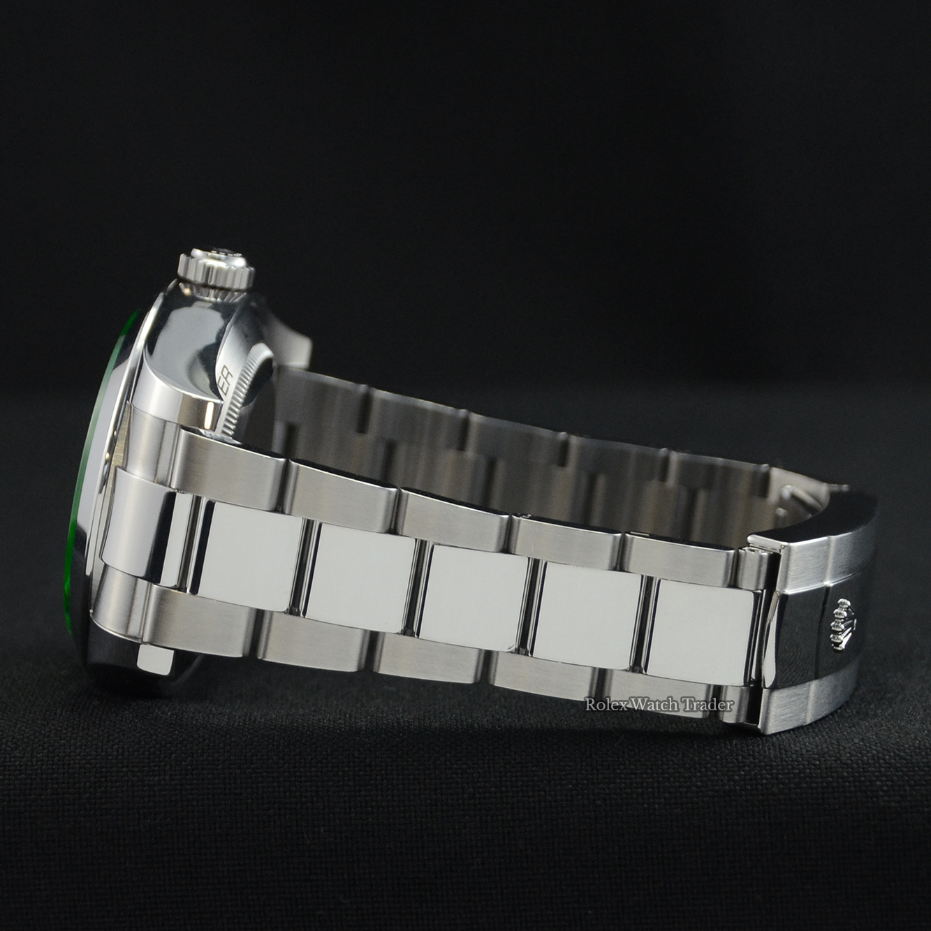 12 o'clock bracelet side Rolex Milgauss 116400GV Black Dial 2022 Unworn For Sale Available Purchase Buy Online with Part Exchange or Direct Sale Manchester North West England UK Great Britain Buy Today Free Next Day Delivery Warranty Luxury Watch Watches