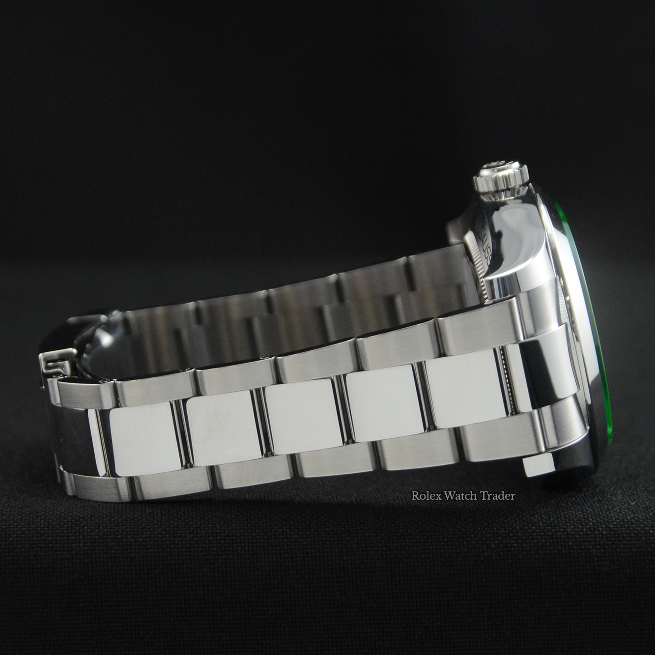 6 o'clock bracelet side Rolex Milgauss 116400GV Black Dial 2022 Unworn For Sale Available Purchase Buy Online with Part Exchange or Direct Sale Manchester North West England UK Great Britain Buy Today Free Next Day Delivery Warranty Luxury Watch Watches