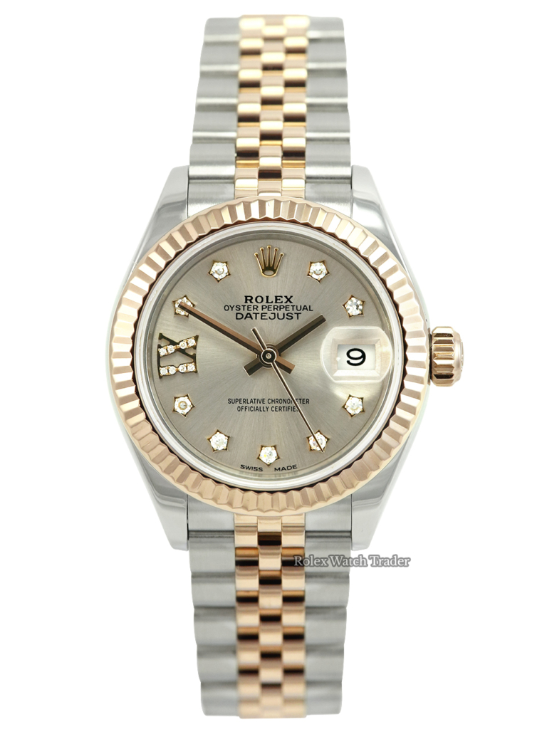 Rolex Lady-Datejust 279271 Silver Diamond Dot Dial For Sale Available Purchase Buy Online with Part Exchange or Direct Sale Manchester North West England UK Great Britain Buy Today Free Next Day Delivery Warranty Luxury Watch Watches