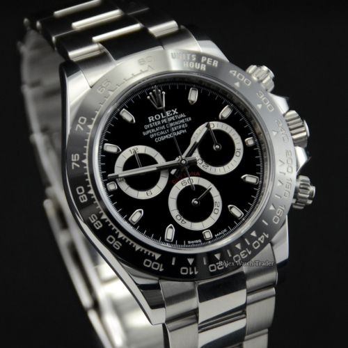 Rolex Daytona 116500LN Black Dial Full Set 06/2022 For Sale Available Purchase Buy Online with Part Exchange or Direct Sale Manchester North West England UK Great Britain Buy Today Free Next Day Delivery Warranty Luxury Watch Watches