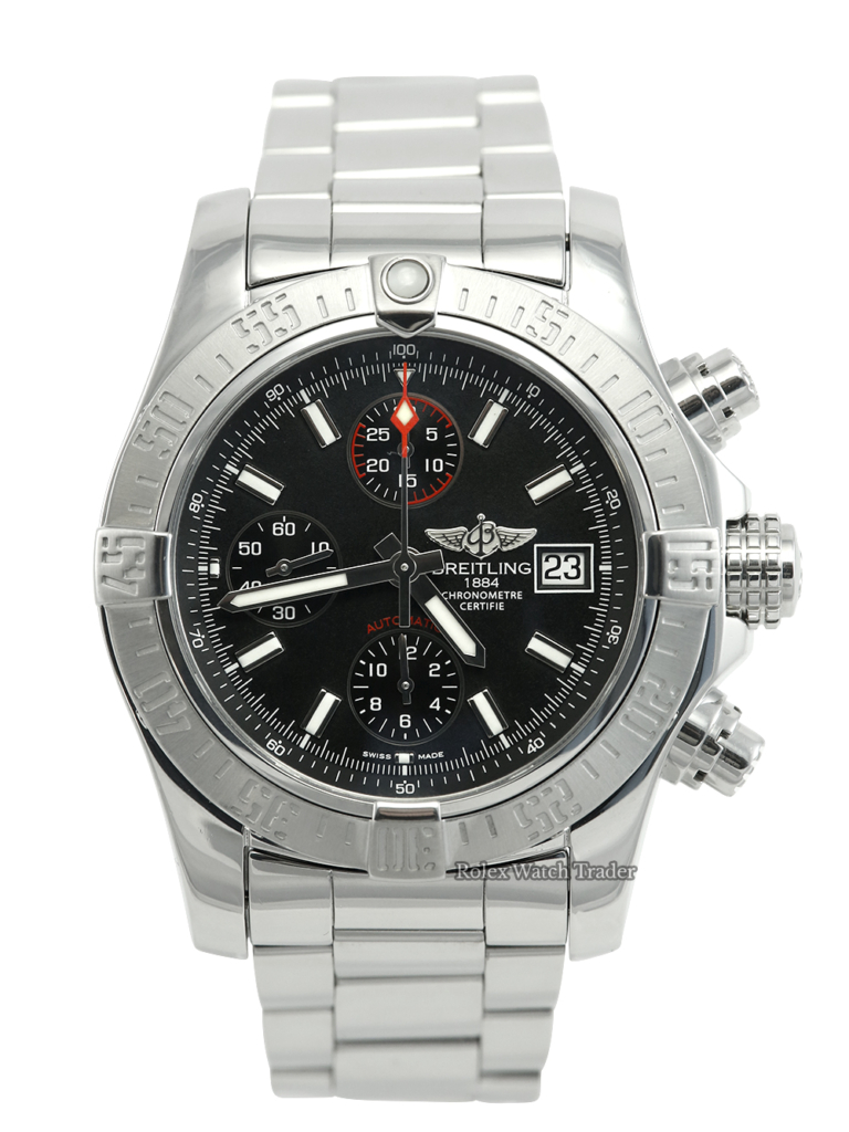 Breitling Avenger II A1338111/BC32 Black dial Serviced by Breitling Unworn Since For Sale Available Purchase Buy Online with Part Exchange or Direct Sale Manchester North West England UK Great Britain Buy Today Free Next Day Delivery Warranty Luxury Watch Watches