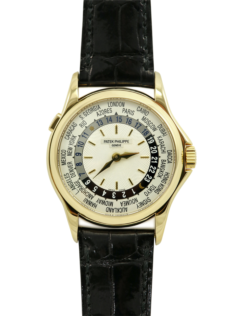 Patek Philippe World Time 5110J-001 Serviced by Patek Philippe Unworn Since For Sale Available Purchase Buy Online with Part Exchange or Direct Sale Manchester North West England UK Great Britain Buy Today Free Next Day Delivery Warranty Luxury Watch Watches