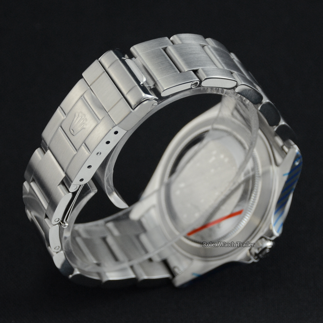 Clasp & bracelet detail Rolex Explorer II 16570 40mm White Dial Serviced by Rolex Unworn Since For Sale Available Purchase Buy Online with Part Exchange or Direct Sale Manchester North West England UK Great Britain Buy Today Free Next Day Delivery Warranty Luxury Watch Watches