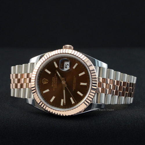 Rolex Datejust 41 126331 Bi-Metal Chocolate Baton Dial Jubilee Bracelet For Sale Available Purchase Buy Online with Part Exchange or Direct Sale Manchester North West England UK Great Britain Buy Today Free Next Day Delivery Warranty Luxury Watch Watches