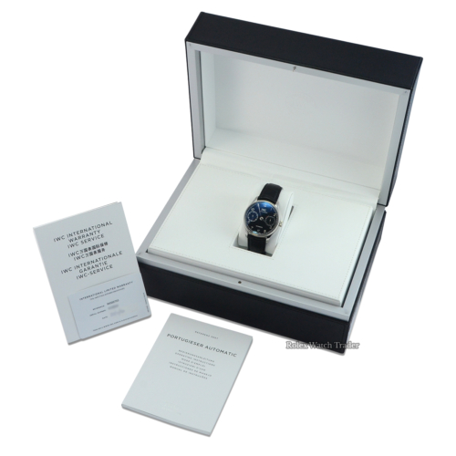 IWC Portuguese Automatic IW500703 Black Dial Complete Set For Sale Available Purchase Buy Online with Part Exchange or Direct Sale Manchester North West England UK Great Britain Buy Today Free Next Day Delivery Warranty Luxury Watch Watches