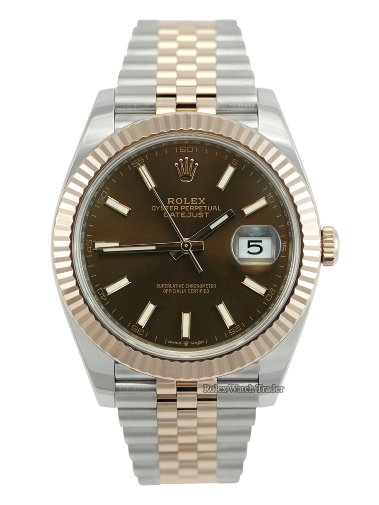 Rolex Datejust 41 126331 Bi-Metal Chocolate Baton Dial Jubilee Bracelet For Sale Available Purchase Buy Online with Part Exchange or Direct Sale Manchester North West England UK Great Britain Buy Today Free Next Day Delivery Warranty Luxury Watch Watches