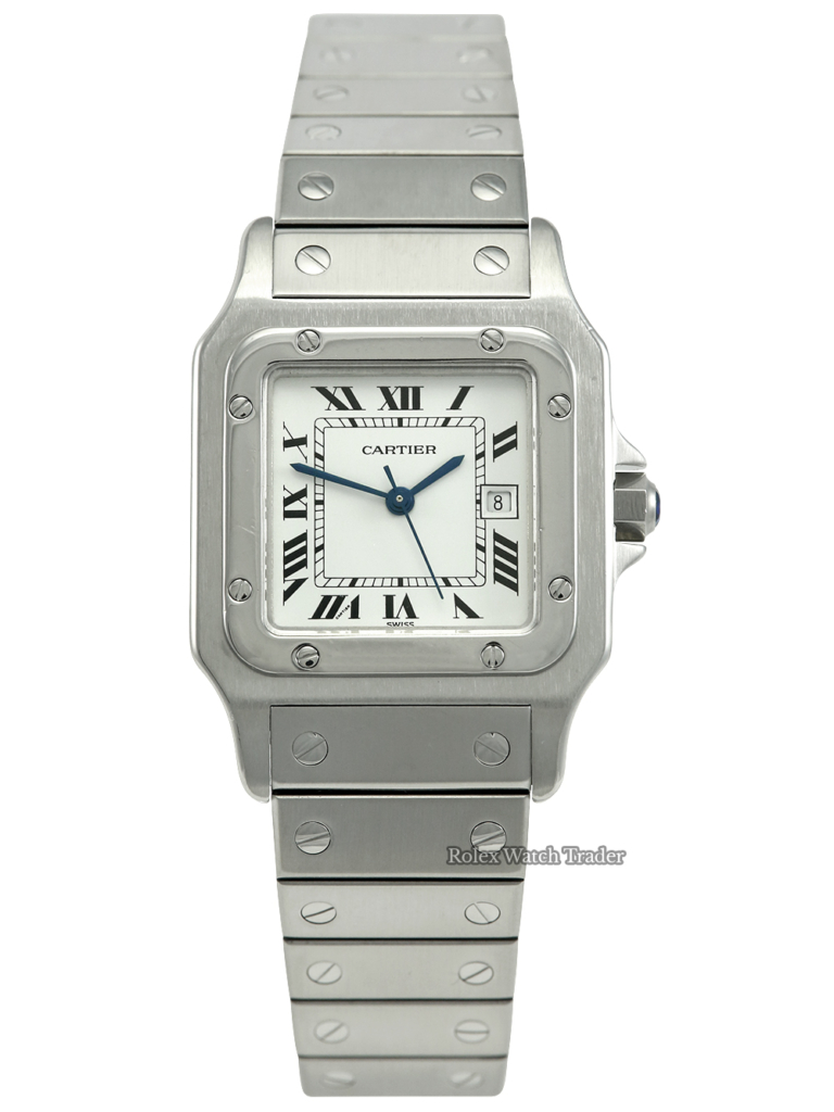 Cartier Santos Carree 2960 Serviced by Cartier Unworn Since with Original Papers For Sale Available Purchase Buy Online with Part Exchange or Direct Sale Manchester North West England UK Great Britain Buy Today Free Next Day Delivery Warranty Luxury Watch Watches