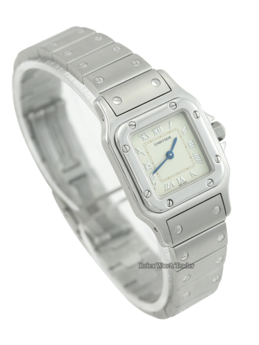 Cartier Santos Galbée 1565 serviced by Cartier unworn since For Sale Available Purchase Buy Online with Part Exchange or Direct Sale Manchester North West England UK Great Britain Buy Today Free Next Day Delivery Warranty Luxury Watch Watches