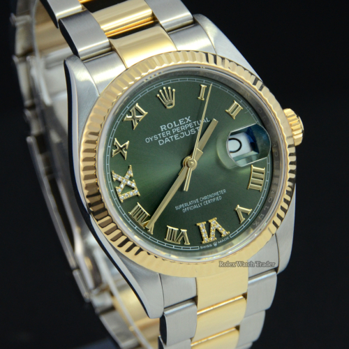 Rolex Datejust 36 126233 Olive-Green Diamond Set Dial For Sale Available Purchase Buy Online with Part Exchange or Direct Sale Manchester North West England UK Great Britain Buy Today Free Next Day Delivery Warranty Luxury Watch Watches
