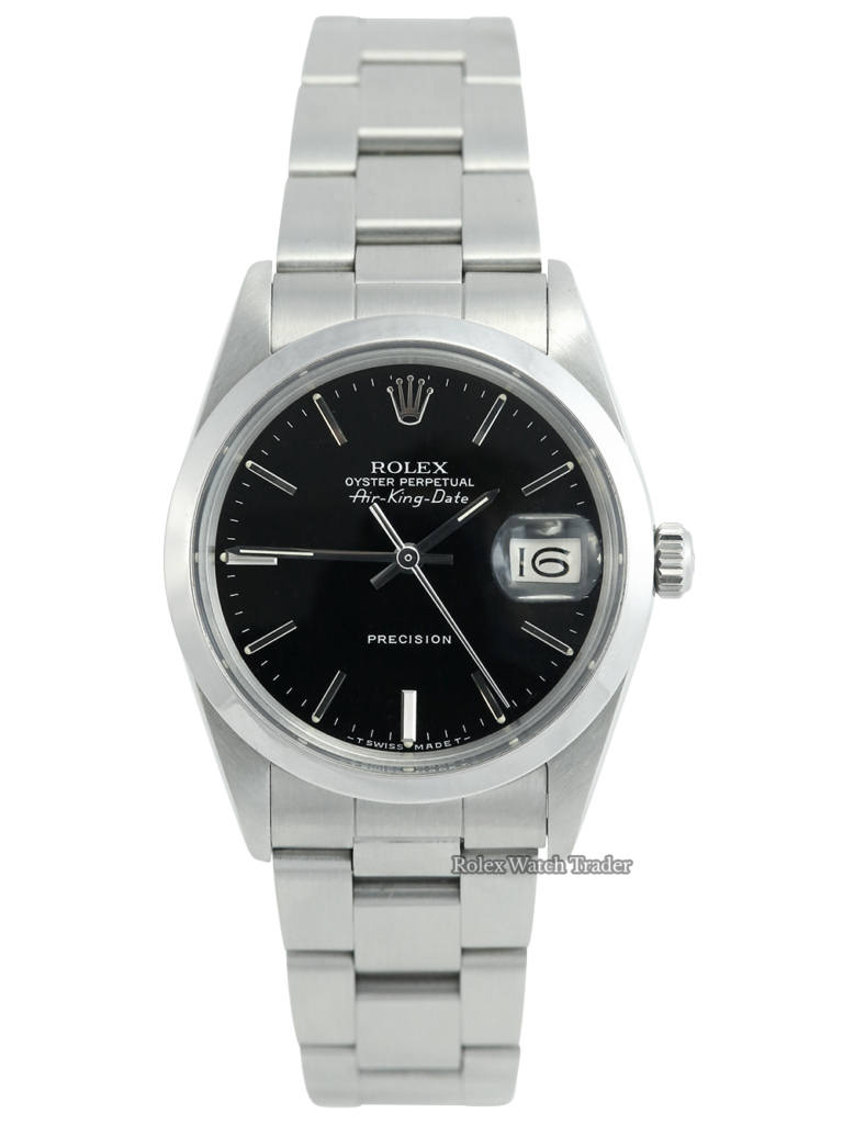 Rolex Air King Date 5700 Black Dial For Sale Available Purchase Buy Online with Part Exchange or Direct Sale Manchester North West England UK Great Britain Buy Today Free Next Day Delivery Warranty Luxury Watch Watches