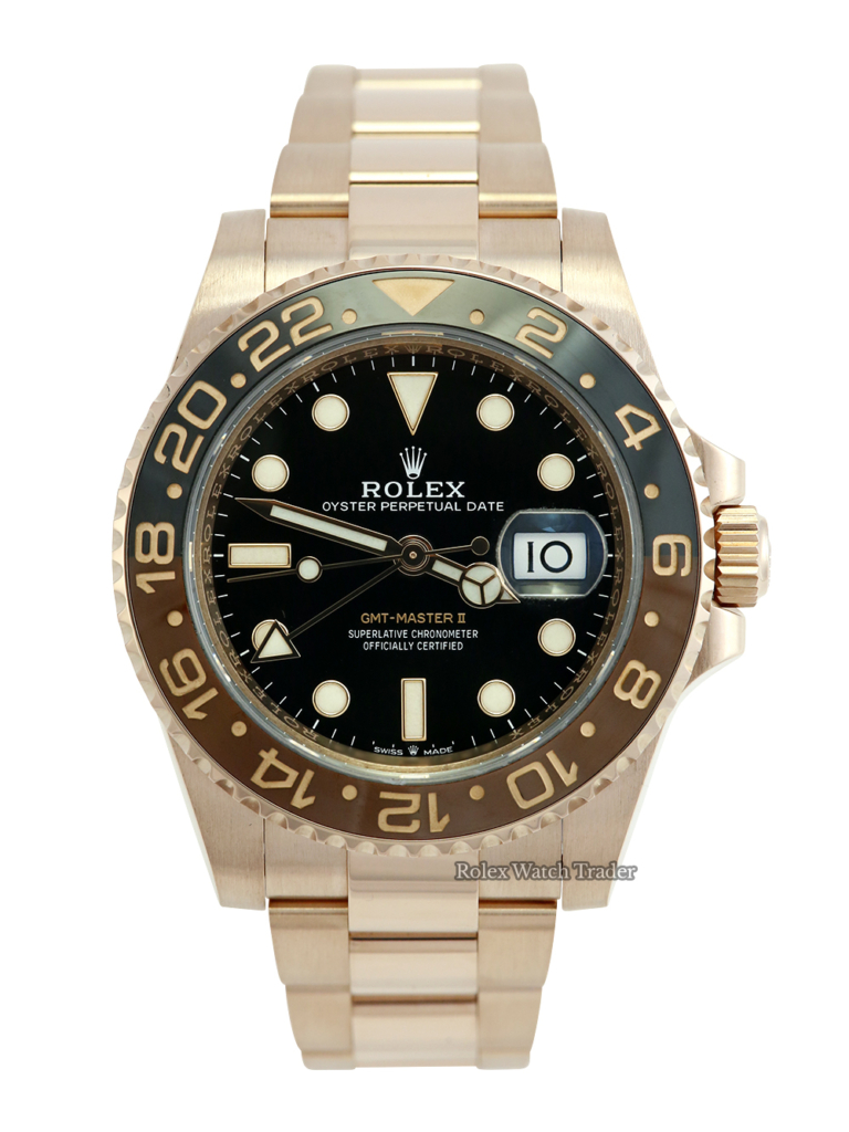 Rolex GMT-Master II 126715CHNR RootBeer Rose Gold For Sale Available Purchase Buy Online with Part Exchange or Direct Sale Manchester North West England UK Great Britain Buy Today Free Next Day Delivery Warranty Luxury Watch Watches