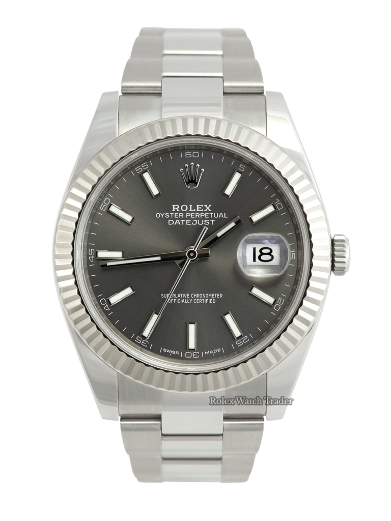 Rolex Datejust 41 126334 Slate Dial complete set with original till receipt For Sale Available Purchase Buy Online with Part Exchange or Direct Sale Manchester North West England UK Great Britain Buy Today Free Next Day Delivery Warranty Luxury Watch Watches
