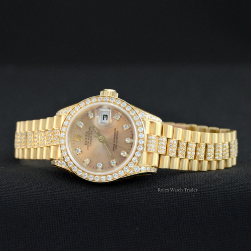 Rolex Lady-Datejust 69158 26mm Gem Set and Serviced by Rolex. Unworn Since For Sale Available Purchase Buy Online with Part Exchange or Direct Sale Manchester North West England UK Great Britain Buy Today Free Next Day Delivery Warranty Luxury Watch Watches
