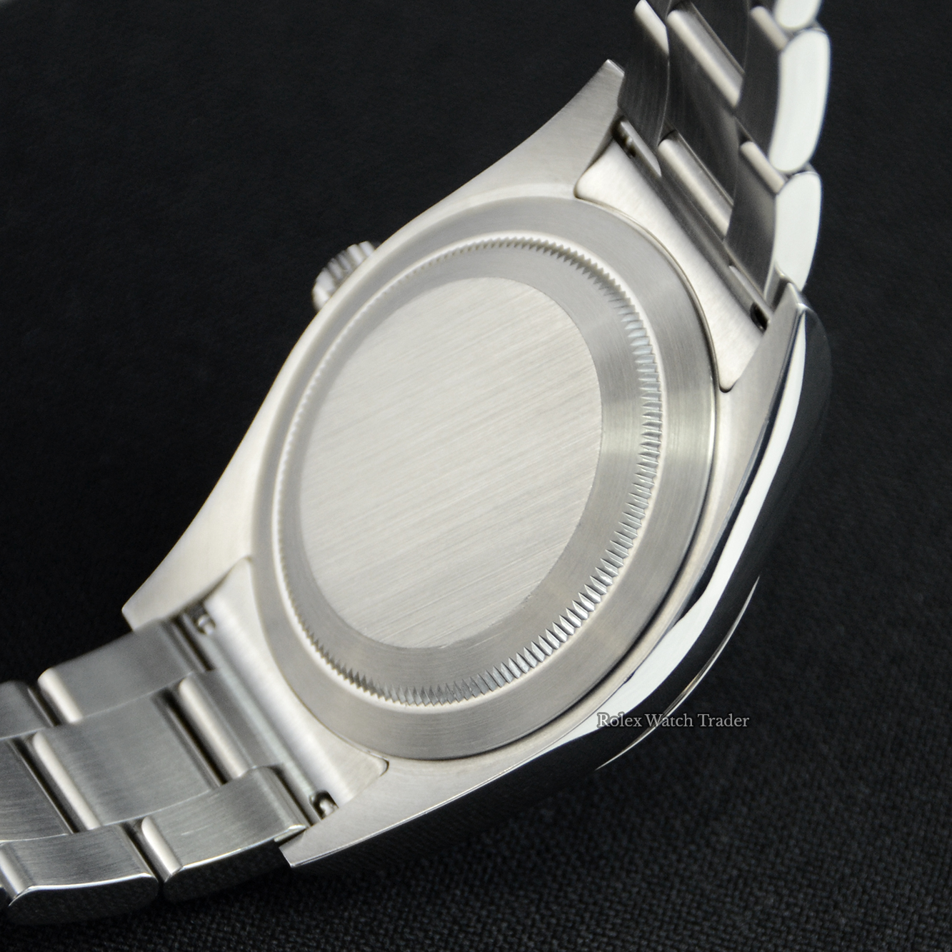 Case back detail Rolex Oyster Perpetual 39 39mm 114300 White Dial 2018 For Sale Available Purchase Buy Online with Part Exchange or Direct Sale Manchester North West England UK Great Britain Buy Today Free Next Day Delivery Warranty Luxury Watch Watches