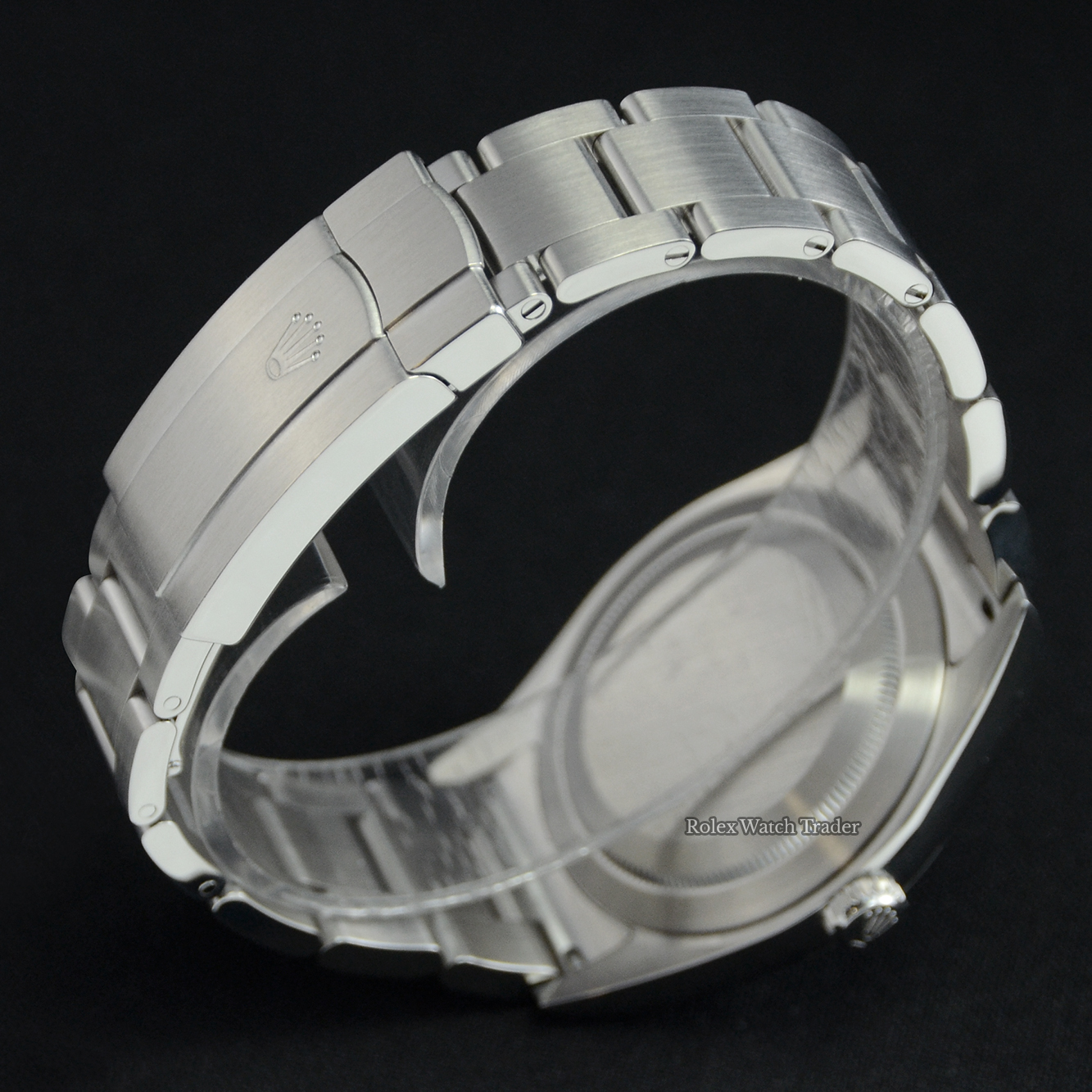 Clasp & bracelet detail Rolex Oyster Perpetual 39 39mm 114300 White Dial 2018 For Sale Available Purchase Buy Online with Part Exchange or Direct Sale Manchester North West England UK Great Britain Buy Today Free Next Day Delivery Warranty Luxury Watch Watches