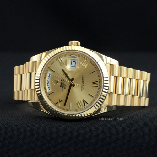 Rolex Day-Date 40 228238 Yellow Gold For Sale Available Purchase Buy Online with Part Exchange or Direct Sale Manchester North West England UK Great Britain Buy Today Free Next Day Delivery Warranty Luxury Watch Watches