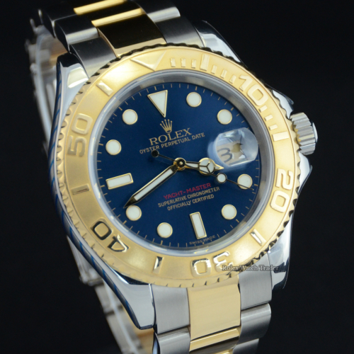 Rolex Yacht-Master 40 16623 40mm Serviced by Rolex Unworn Since with Service Stickers Blue Dial For Sale Available Purchase Buy Online with Part Exchange or Direct Sale Manchester North West England UK Great Britain Buy Today Free Next Day Delivery Warranty Luxury Watch Watches