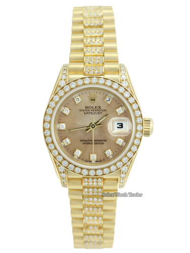 Rolex Lady-Datejust 69158 26mm Gem Set and Serviced by Rolex. Unworn Since For Sale Available Purchase Buy Online with Part Exchange or Direct Sale Manchester North West England UK Great Britain Buy Today Free Next Day Delivery Warranty Luxury Watch Watches