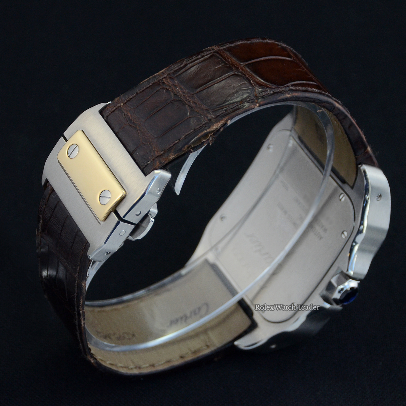 Clasp & bracelet detail Cartier Santos 100 Xl 2656 White Dial For Sale Available Purchase Buy Online with Part Exchange or Direct Sale Manchester North West England UK Great Britain Buy Today Free Next Day Delivery Warranty Luxury Watch Watches