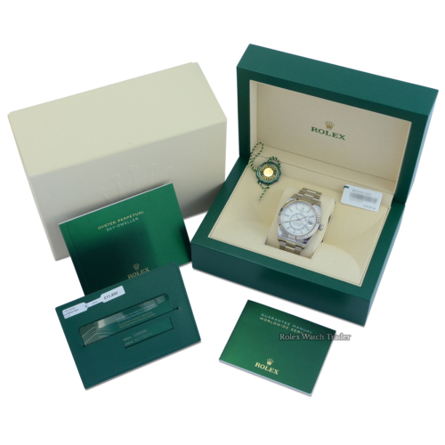 Rolex Sky-Dweller 326934 White Dial Complete Set 2020 "Like New" For Sale Available Purchase Buy Online with Part Exchange or Direct Sale Manchester North West England UK Great Britain Buy Today Free Next Day Delivery Warranty Luxury Watch Watches
