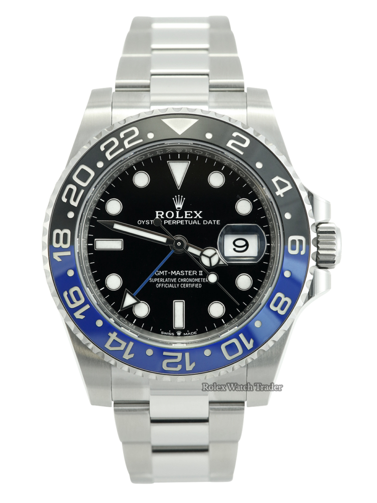 Rolex GMT-Master II 126710 BLNR "Batman" April 2023 Unworn Unsized Complete Set For Sale Available Purchase Buy Online with Part Exchange or Direct Sale Manchester North West England UK Great Britain Buy Today Free Next Day Delivery Warranty Luxury Watch Watches