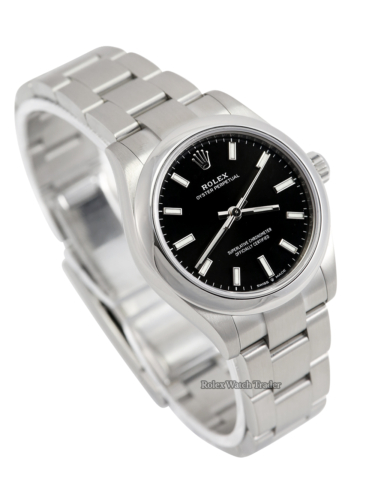 Rolex Oyster Perpetual 31 Black Dial full set with till receipt For Sale Available Purchase Buy Online with Part Exchange or Direct Sale Manchester North West England UK Great Britain Buy Today Free Next Day Delivery Warranty Luxury Watch Watches