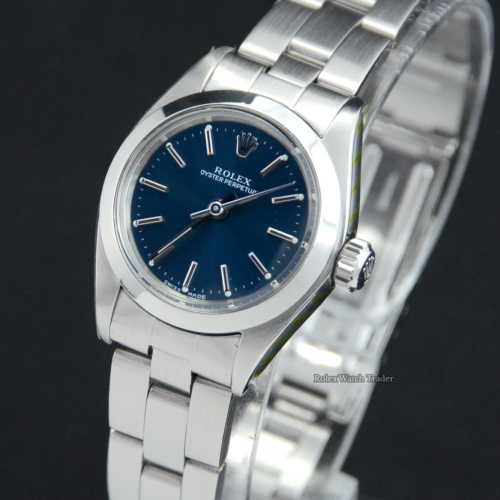 Rolex Oyster Perpetual 26 6718 Serviced by Rolex Unworn with Service Stickers For Sale Available Purchase Buy Online with Part Exchange or Direct Sale Manchester North West England UK Great Britain Buy Today Free Next Day Delivery Warranty Luxury Watch Watches