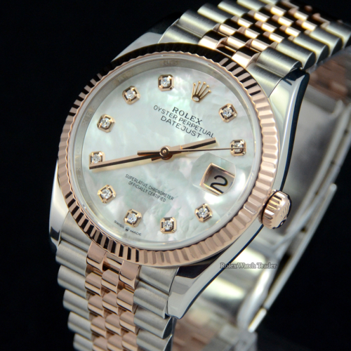 Rolex Datejust 36 126231 Mother of Pearl Diamond Dot Factory Set full set For Sale Available Purchase Buy Online with Part Exchange or Direct Sale Manchester North West England UK Great Britain Buy Today Free Next Day Delivery Warranty Luxury Watch Watches