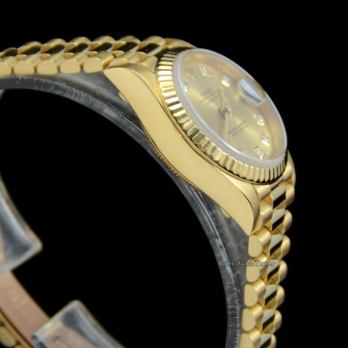 Rolex Lady-Datejust 79178 26mm Yellow Gold Factory Set Diamond Dot Dial For Sale Available Purchase Buy Online with Part Exchange or Direct Sale Manchester North West England UK Great Britain Buy Today Free Next Day Delivery Warranty Luxury Watch Watches