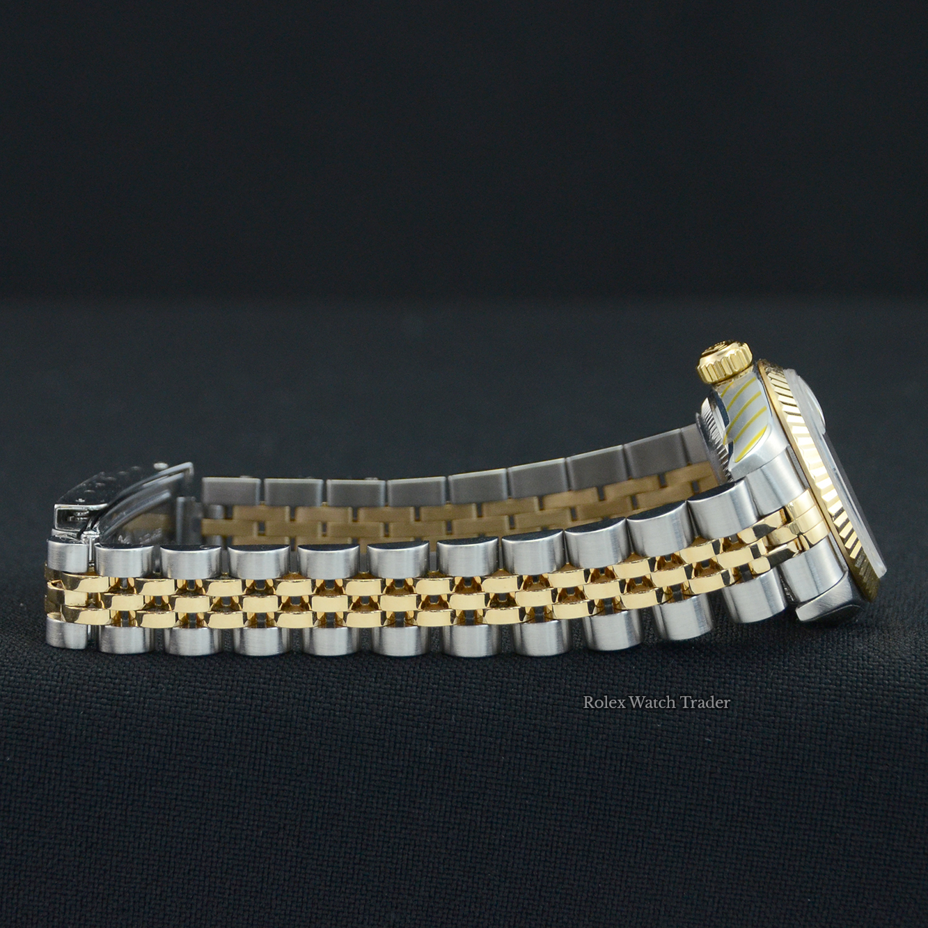 12 o'clock bracelet side Rolex Lady-Datejust 79173 26mm Metorite Diamond Dot Dial Serviced by Rolex Unworn Since For Sale Available Purchase Buy Online with Part Exchange or Direct Sale Manchester North West England UK Great Britain Buy Today Free Next Day Delivery Warranty Luxury Watch Watches