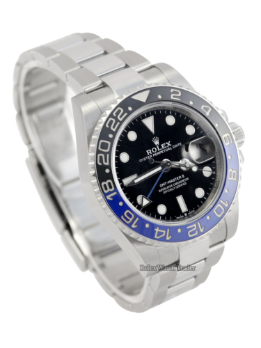 Rolex GMT-Master II 126710BLNR 2023 Complete Set Batman For Sale Available Purchase Buy Online with Part Exchange or Direct Sale Manchester North West England UK Great Britain Buy Today Free Next Day Delivery Warranty Luxury Watch Watches