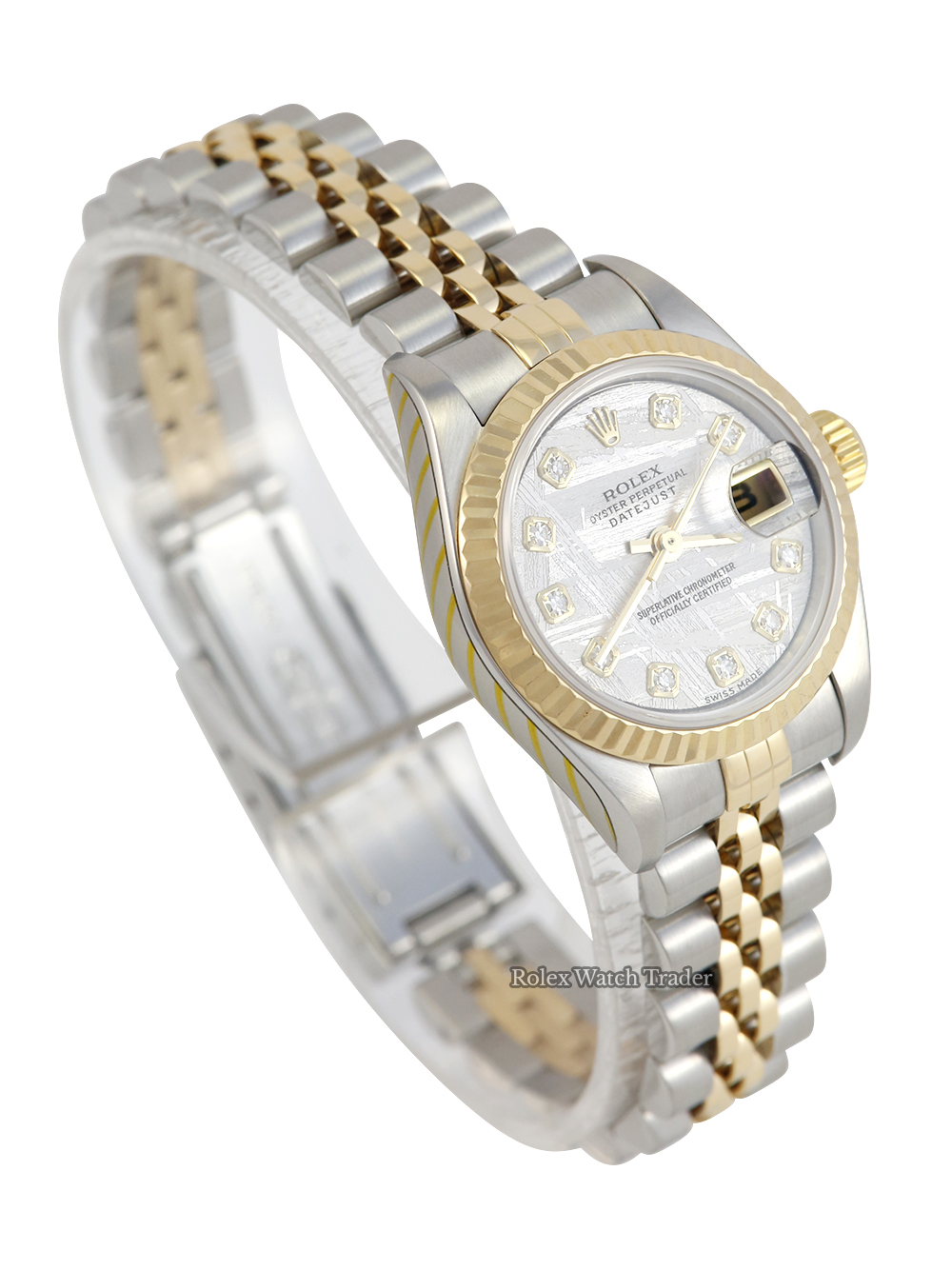 Rolex Lady-Datejust 79173 26mm Metorite Diamond Dot Dial Serviced by Rolex Unworn Since Rolex Lady-Datejust 79173 26mm Metorite Diamond Dot Dial Serviced by Rolex Unworn Since For Sale Available Purchase Buy Online with Part Exchange or Direct Sale Manchester North West England UK Great Britain Buy Today Free Next Day Delivery Warranty Luxury Watch Watches