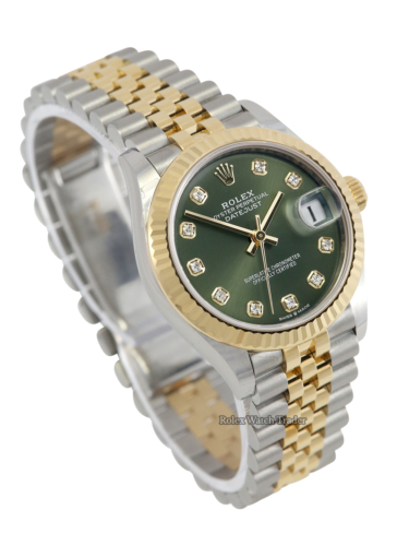 Rolex Datejust 31 278273 Complete Set Green Diamond Dot Dial For Sale Available Purchase Buy Online with Part Exchange or Direct Sale Manchester North West England UK Great Britain Buy Today Free Next Day Delivery Warranty Luxury Watch Watches