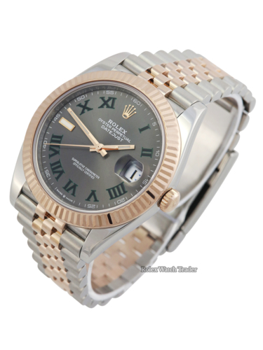 Rolex Datejust 41 41mm 126331 Wimbeldon Stainless and Rose Gold For Sale Available Purchase Buy Online with Part Exchange or Direct Sale Manchester North West England UK Great Britain Buy Today Free Next Day Delivery Warranty Luxury Watch Watches