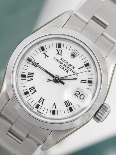 Rolex Oyster Perpetual Lady Date Lady-Oyster Perpetual Datejust 69160 Serviced by Rolex Unworn Since with stickers For Sale Available Purchase Buy Online with Part Exchange or Direct Sale Manchester North West England UK Great Britain Buy Today Free Next Day Delivery Warranty Luxury Watch Watches