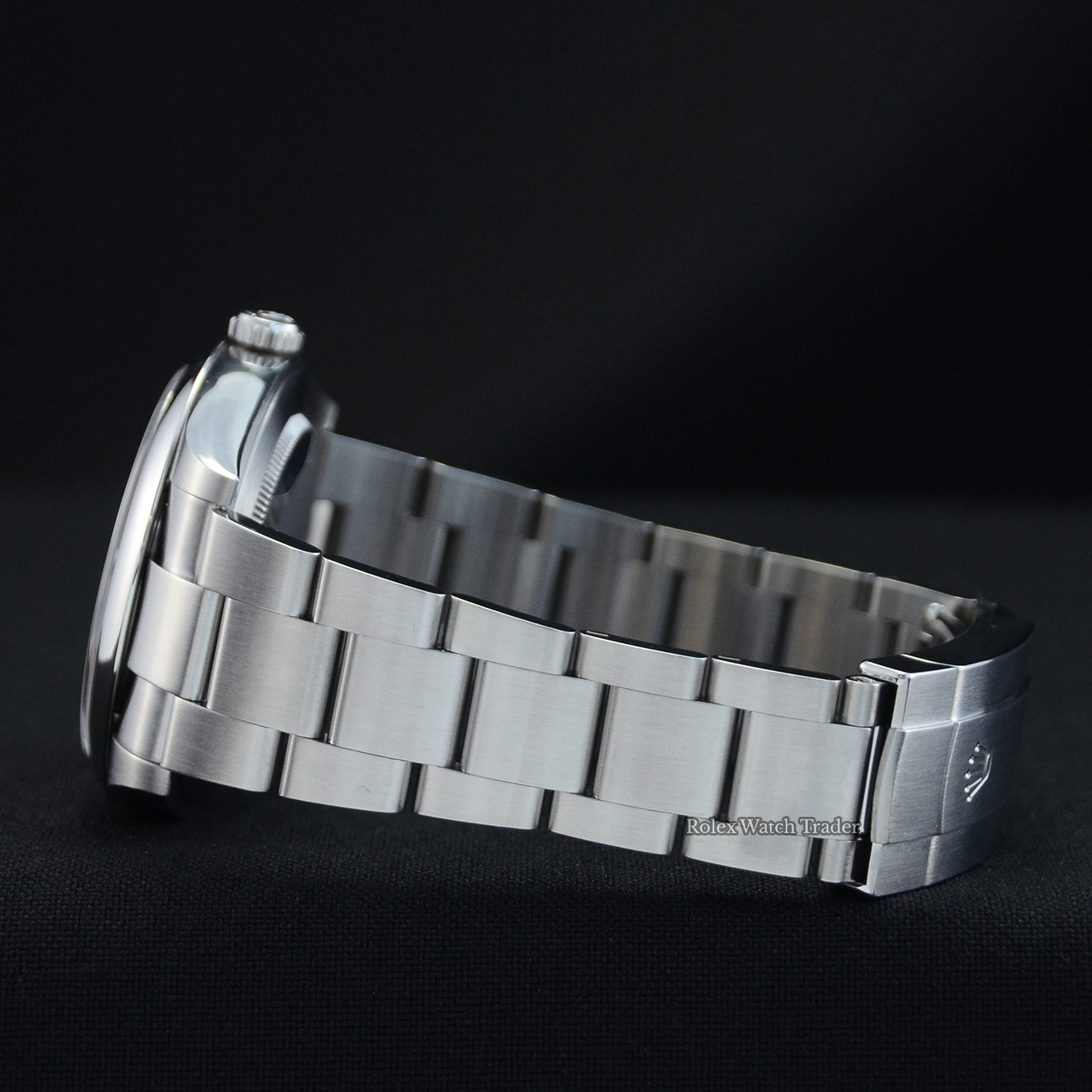 6 o'clock bracelet side Rolex Oyster Perpetual 41 124300 Black Dial Unworn 2023 For Sale Available Purchase Buy Online with Part Exchange or Direct Sale Manchester North West England UK Great Britain Buy Today Free Next Day Delivery Warranty Luxury Watch Watches