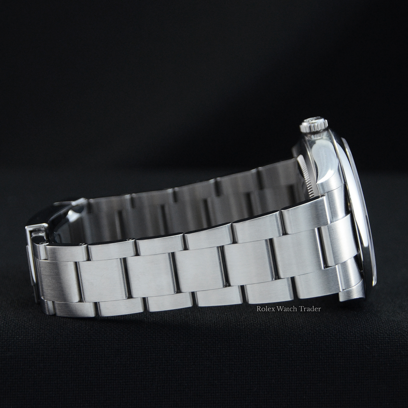 12 o'clock bracelet side Rolex Oyster Perpetual 41 124300 Black Dial Unworn 2023 For Sale Available Purchase Buy Online with Part Exchange or Direct Sale Manchester North West England UK Great Britain Buy Today Free Next Day Delivery Warranty Luxury Watch Watches